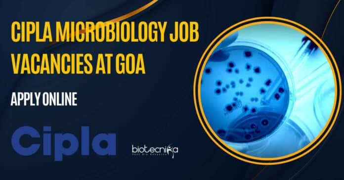 Cipla Microbiology Vacancy
