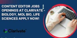 Content Editor Jobs Openings at Clarivate