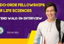 DRDO-DRDE Fellowships For Life Sciences