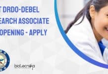 Govt DRDO-DEBEL Research Associate Job