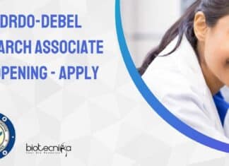 Govt DRDO-DEBEL Research Associate Job