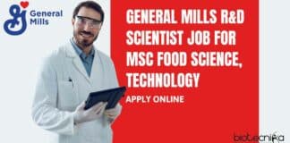 General Mills R&D Scientist Job For MSc Food Science, Technology