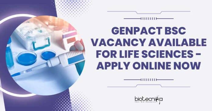 Genpact BSc Vacancy Available