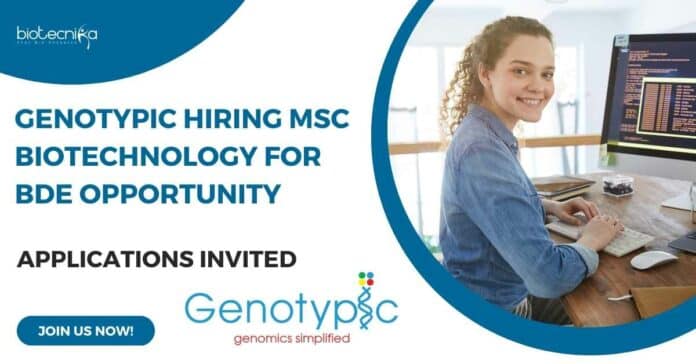Genotypic Hiring MSc Biotechnology