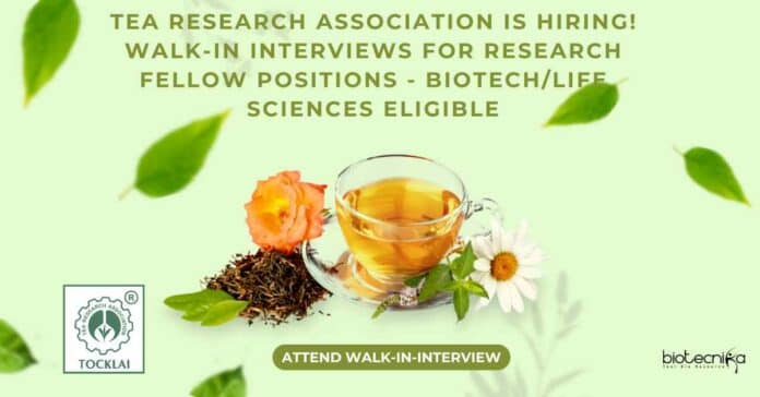 Tea Research Association Hiring