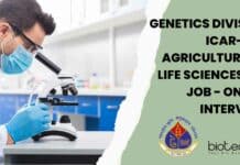 Genetics Division ICAR-IARI Agricultural & Life Sciences JRF Job - Online Interview