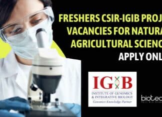Freshers CSIR-IGIB Project Vacancies For Natural & Agricultural Sciences – Apply Online Freshers IGIB Project Vacancies For Natural & Agricultural Sciences - Apply Online