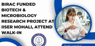 IISER Mohali Project Vacancy