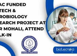 IISER Mohali Project Vacancy
