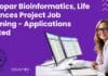 IIT Ropar Bioinformatics, Life Sciences Project Job Opening – Applications Invited IIT Ropar Bioinformatics