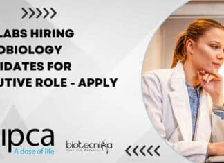 IPCA Labs Hiring Microbiology Candidates For Executive Role – Apply Now IPCA Labs Hiring Microbiology Candidates