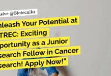 ACTREC Project Recruitment Life Sciences