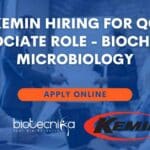 Kemin Hiring For QC Associate Role – Biochem & Microbiology Apply Online Kemin QC Associate Job