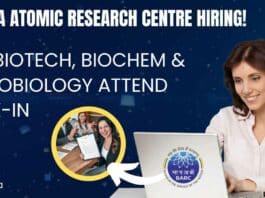 Govt BARC BSc Jobs For Biotech