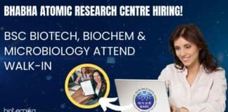 Govt BARC BSc Jobs For Biotech