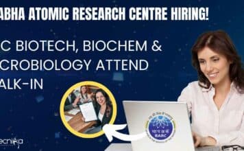 Govt BARC BSc Jobs For Biotech
