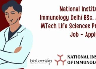 NII Delhi Life Science Vacancy For