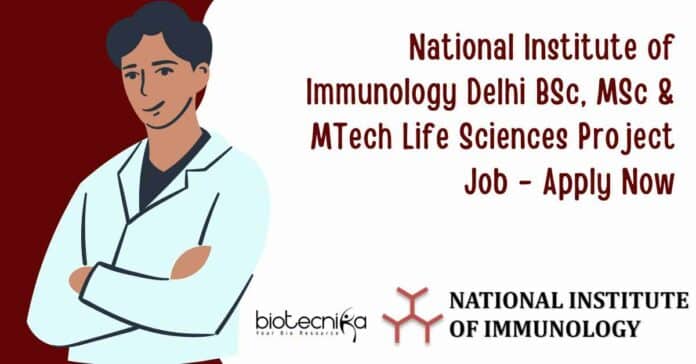 NII Delhi Life Science Vacancy For