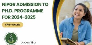NIPGR PhD Admissions 2024-25