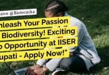 IISER Tirupati Agricultural Sciences Job Opening - Apply Now