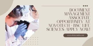 Document Management Associate Opportunity at Novotech - BSc Life Sciences Apply Now!