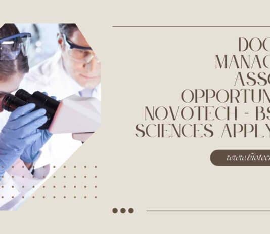 Document Management Associate Opportunity at Novotech - BSc Life Sciences Apply Now!