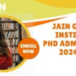 Jain University PhD Admissions 2024