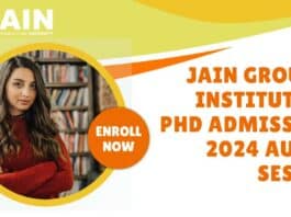 Jain University PhD Admissions 2024