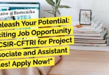 CFTRI Agricultural Sciences Project Jobs - Apply Online Now