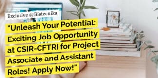 CFTRI Agricultural Sciences Project Jobs - Apply Online Now