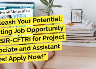 Exciting Job Opportunity at CSIR-CFTRI for Agricultural Sciences! Apply Now! CFTRI Agricultural Sciences Project Jobs - Apply Online Now