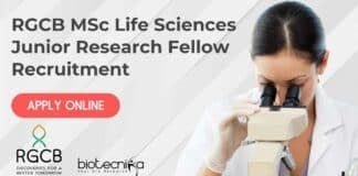 RGCB JRF Vacancy Life Sciences - Apply Online Now