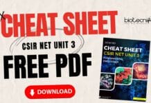 CSIR NET Life Science Cheat Sheet