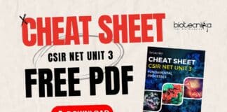 CSIR NET Life Science Cheat Sheet