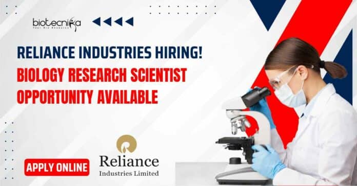 Reliance Industries PhD Scientist