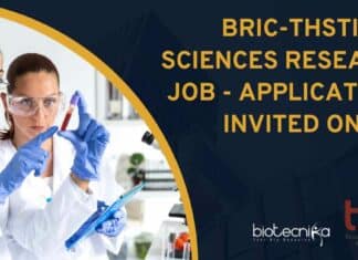 BRIC-THSTI Life Sciences Research Job – Applications Invited Online BRIC-THSTI Life Sciences Research Job