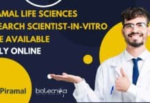 Piramal Life Sciences Research Scientist-In-Vitro