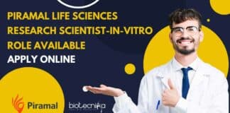 Piramal Life Sciences Research Scientist-In-Vitro