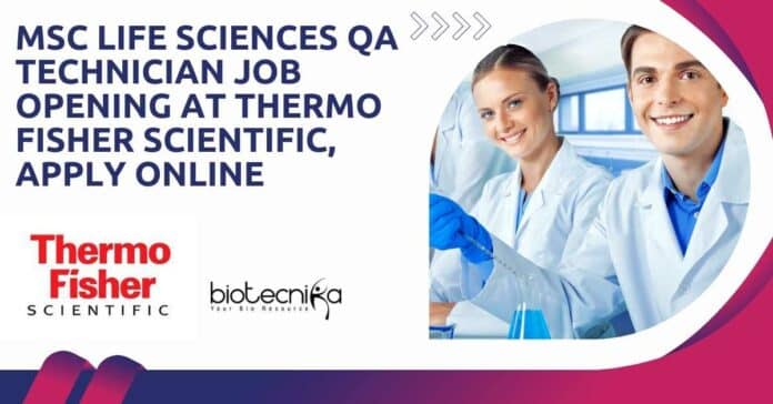 Life Sciences QA Technician Job