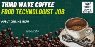 Third Wave Coffee Food Technologist