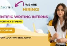 Scientific Writing Intern Recruitment – Full Time Job at Biotecnika – Apply Online Scientific Writing Intern Vacancy