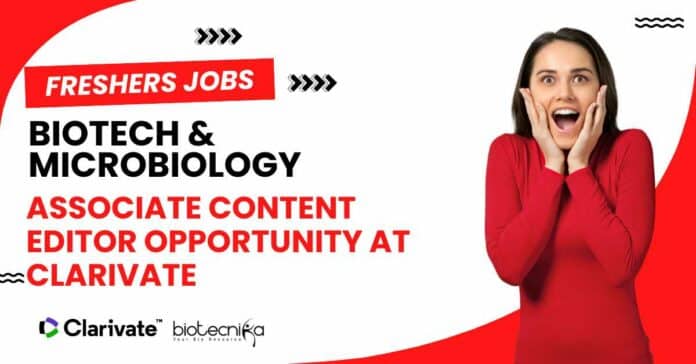 Freshers Biotech Job Openings