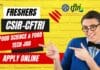 Freshers CFTRI Project Job