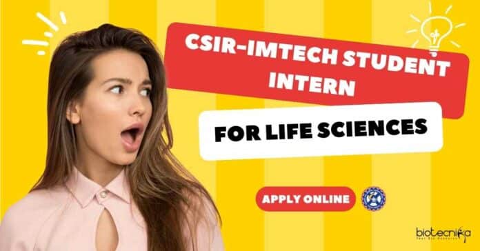 CSIR-IMTECH Student Intern Opportunity