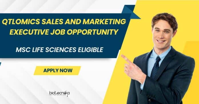 QTLomics Sales and Marketing Executive Job Opportunity For MSc Life Sciences