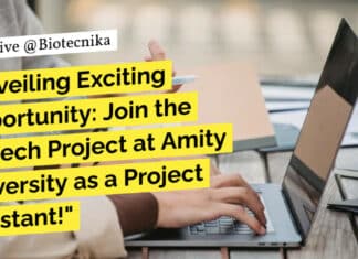 Amity University Project Assistant Recruitment For Microbiology – Apply Now Amity AIB Project Job Opening For Microbiology, Biotechnology - Apply Now