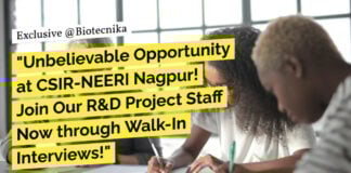 CSIR-NEERI R&D Project Staff Recruitment - Attend Walk-In Interview!