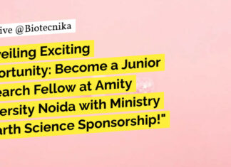 Amity University Bioinformatics Research Fellow Recruitment - Apply Now