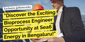 Bioprocess Engineer Opportunity at Sea6 Energy, Apply Now!