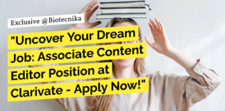 Biotech Content Editing Jobs at Clarivate - Apply Online Now